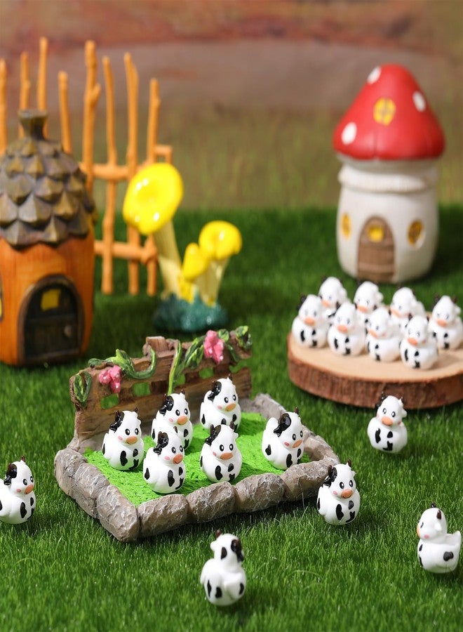 GGSTDDUP 50 Pcs Cow Ducks Toy Figures, Mini Cow Resin Ducks Bulk, Tiny Cows Figurine Dress up Duck Toy for Party Favors (Cow) - Image 4